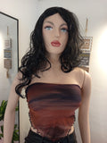 Top Strapless de Malla en Degradado.